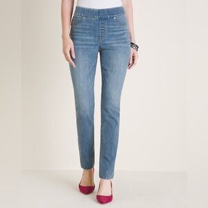 LOFT Size 0.5R (US 6R) Railroad-Stripe Pull-On Stretch Jeggings